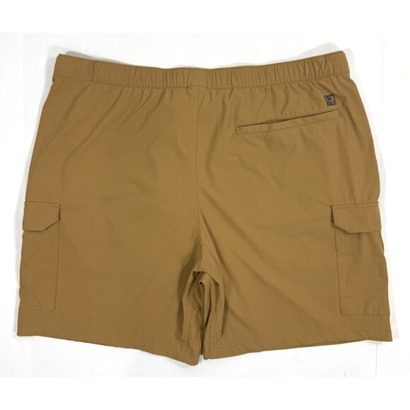 Huk Fishing Mens Creekbed Cargo Shorts Size 2XL Tan Hybrid Performance Outdoors - Picture 4 of 12